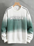 Slogan Gradient Print Sweatshirt