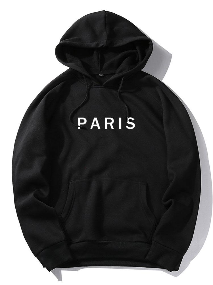 Paris Print Raglan Hoodie