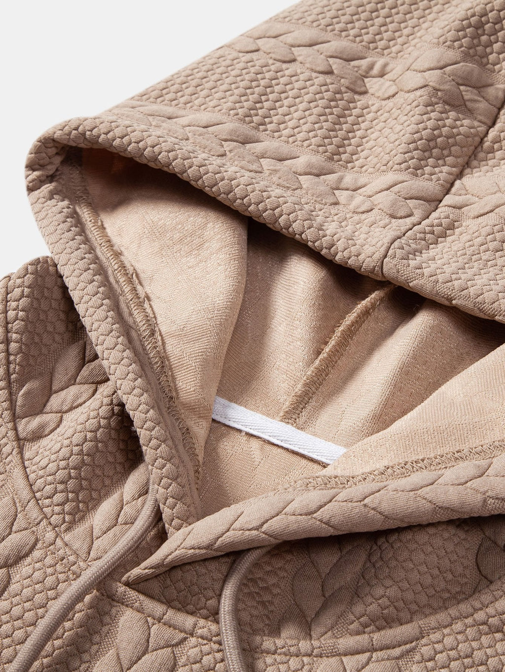 Relax Fit Wheat Jacquard Hoodie