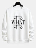 Slogan Print Relax Fit Sweatshirt