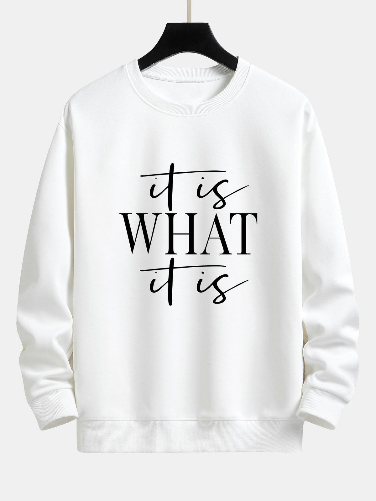 Slogan Print Relax Fit Sweatshirt