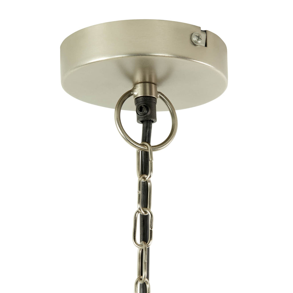 River of Goods Hanging Metal Orb Pendant, Antique Nickel