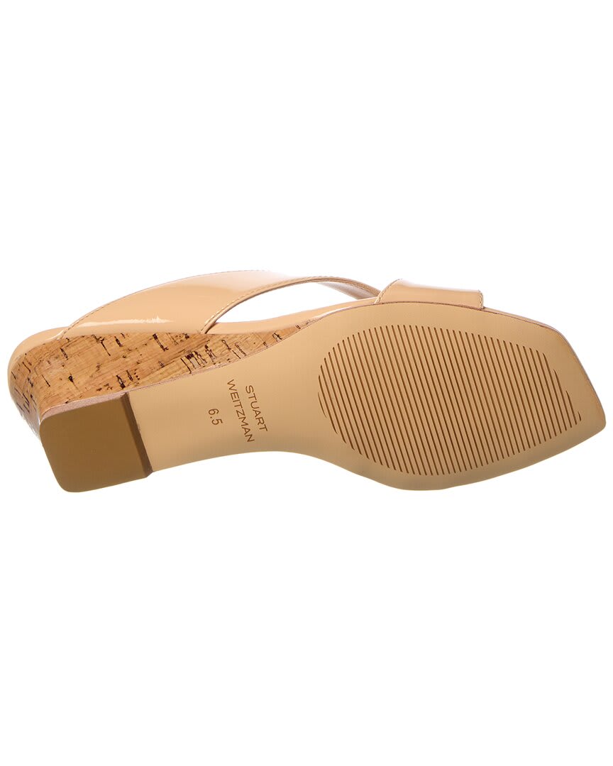 Stuart Weitzman Miami 50 Leather Wedge Sandal