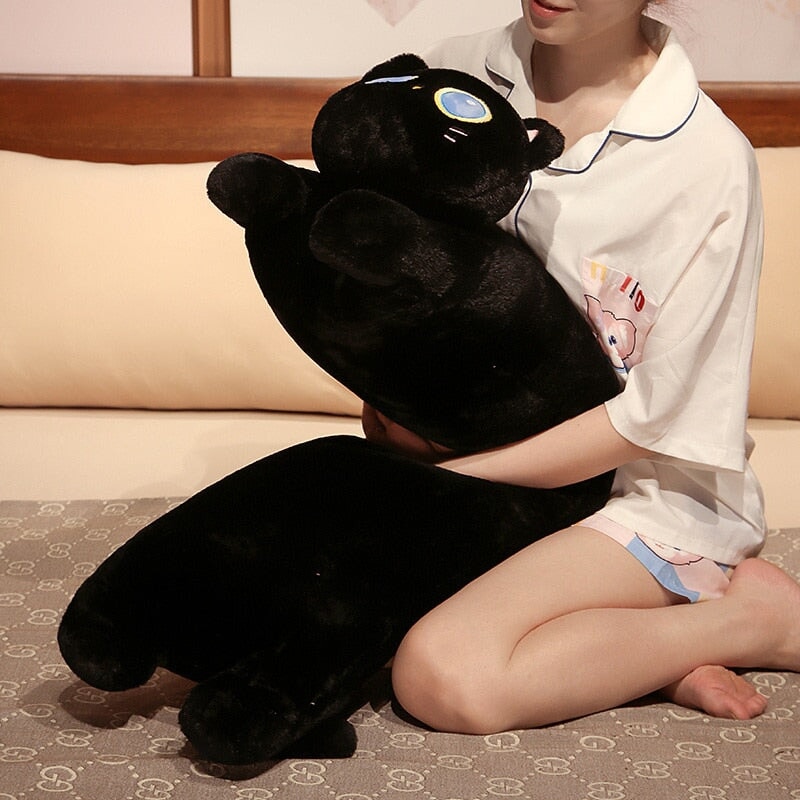 Enchanting Blue-Eyed Black Cat Plushie - Arrayah