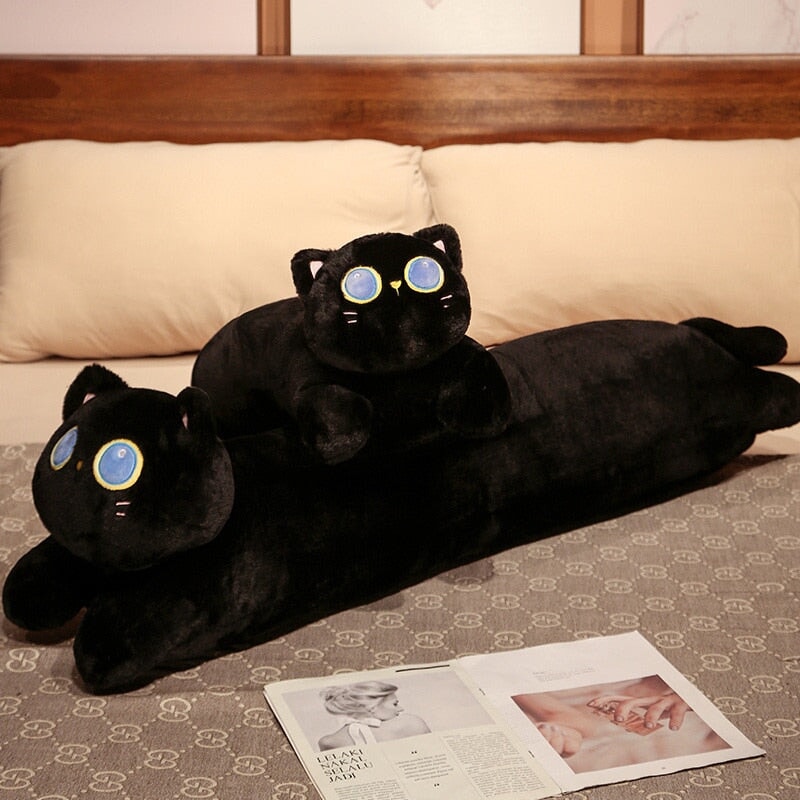 Enchanting Blue-Eyed Black Cat Plushie - Arrayah