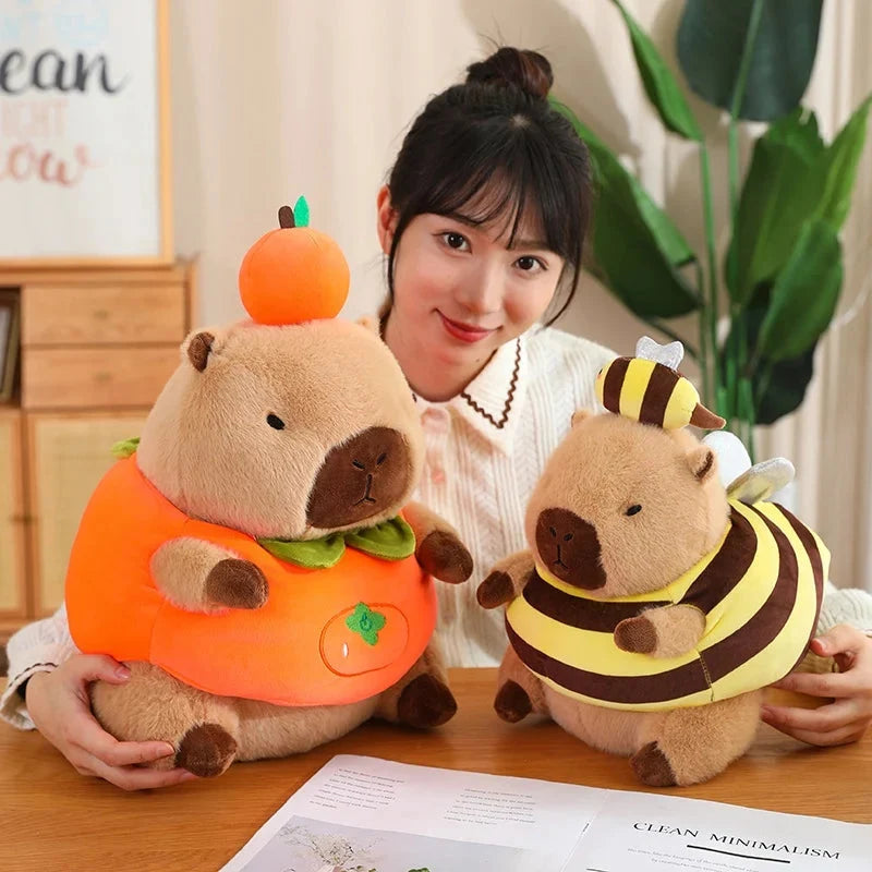 Baby Capybara Animal Dress-up Plushie Collection