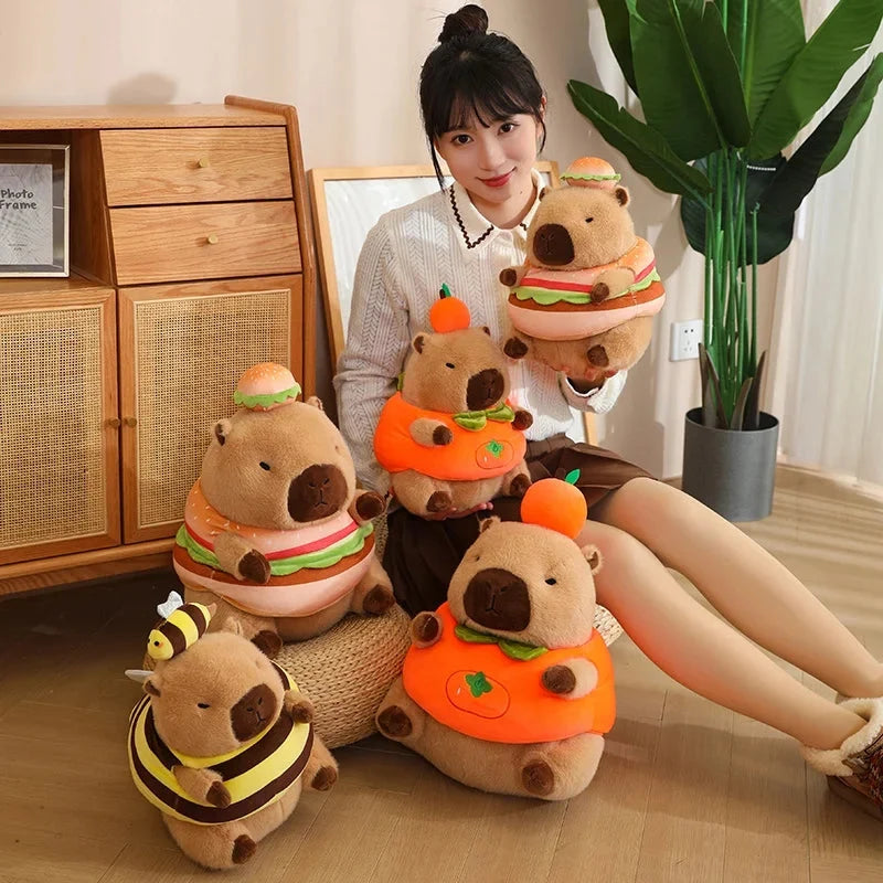 Baby Capybara Animal Dress-up Plushie Collection