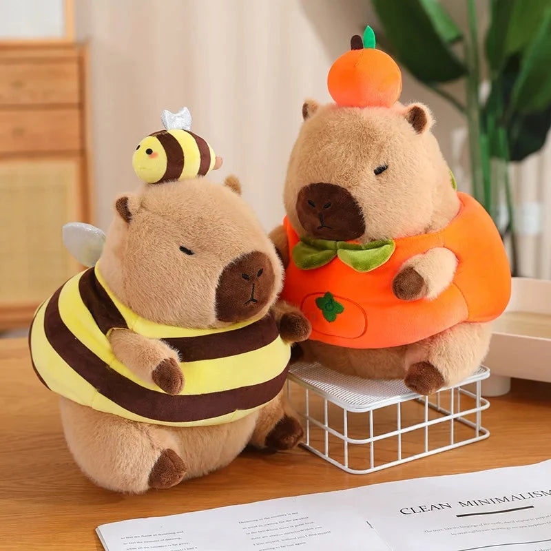 Baby Capybara Animal Dress-up Plushie Collection