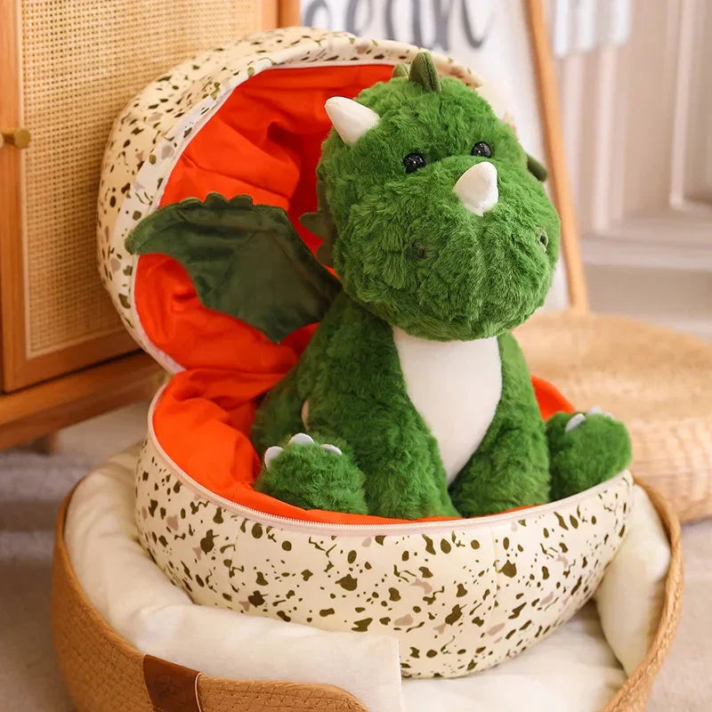 Adorable 2-in-1 Plush Baby Dragon Egg Companion