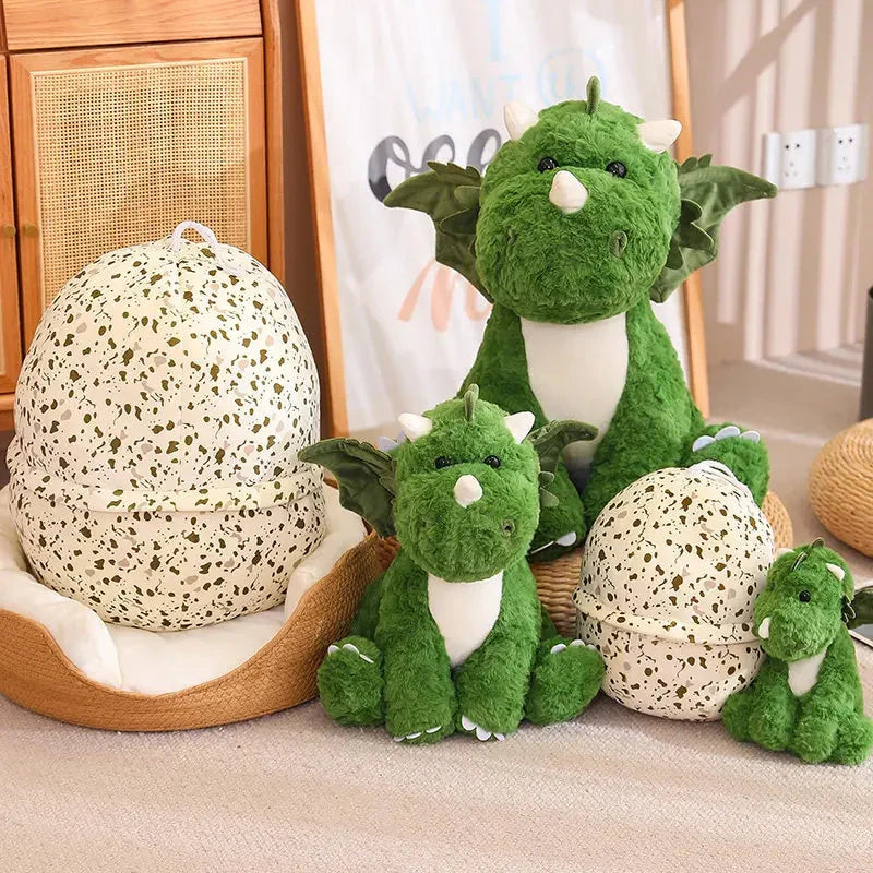 Adorable 2-in-1 Plush Baby Dragon Egg Companion