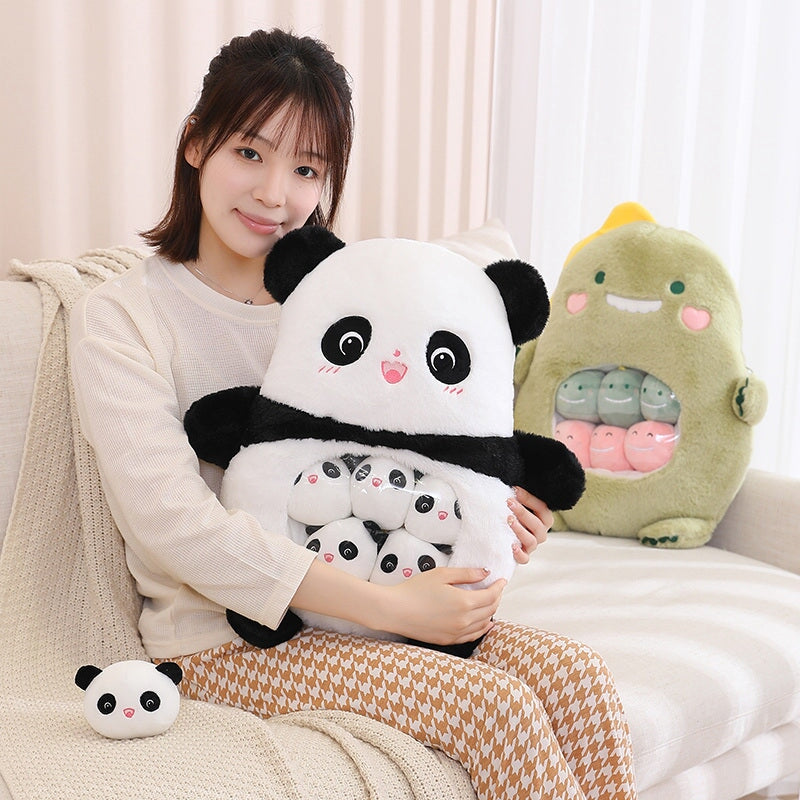 Adorable Plushie Collection: Koala, Dino, Bunny & Panda Friends in a Fun Bag!