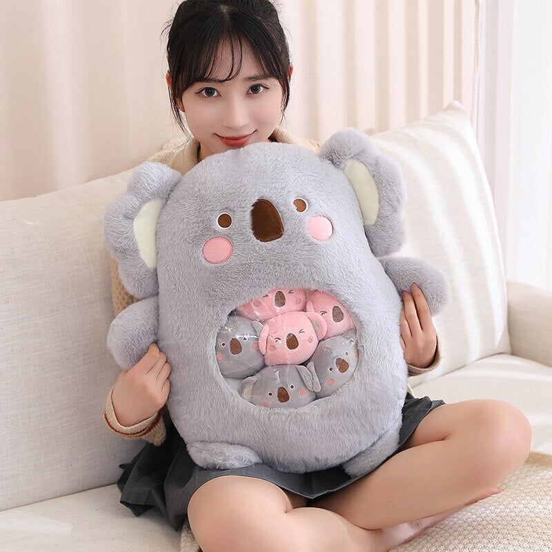 Adorable Plushie Collection: Koala, Dino, Bunny & Panda Friends in a Fun Bag!