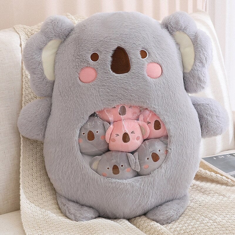 Adorable Plushie Collection: Koala, Dino, Bunny & Panda Friends in a Fun Bag!