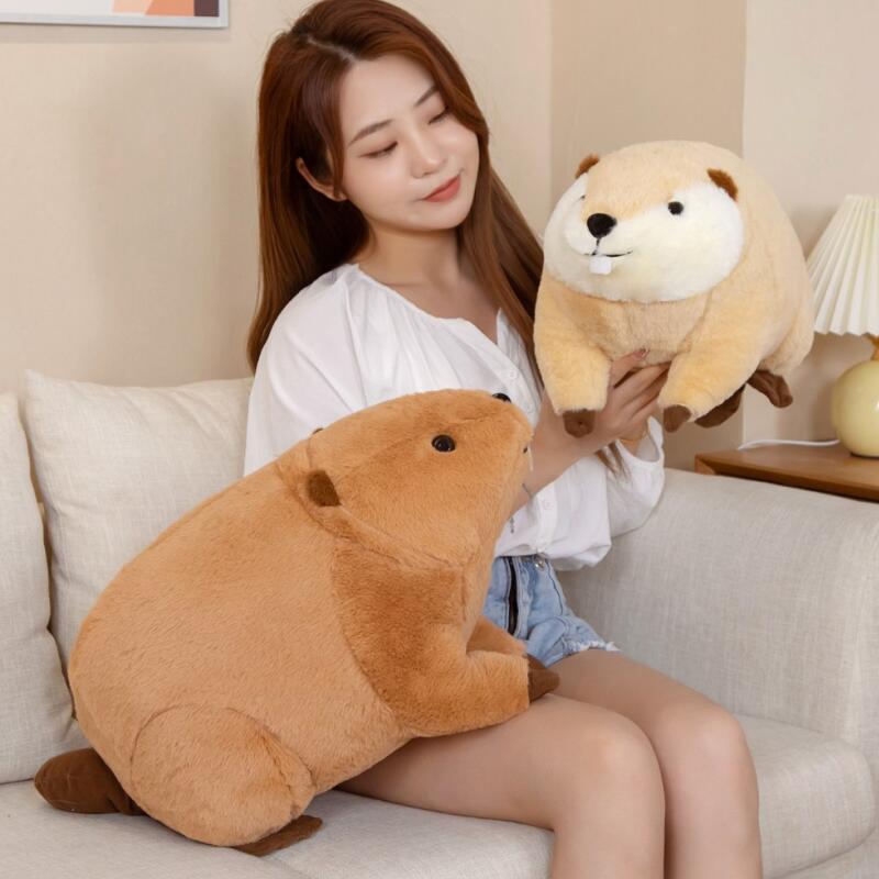 Cuddly Billy & Willy the Adorable Fluffy Brown Beaver Plush Toy