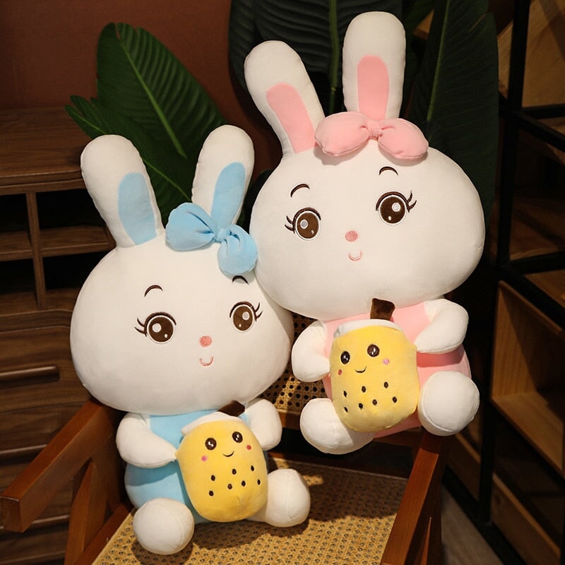 Adorable Boba Bunny Plushie Couple