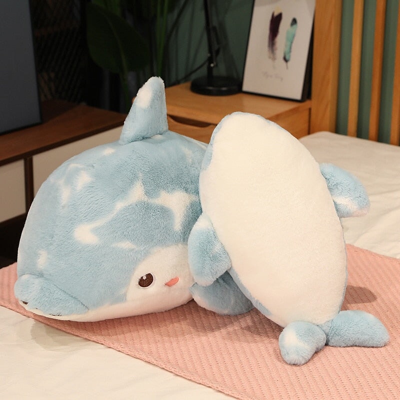 Brigg the Adorable Blue Fluffy Dolphin Plush Toy