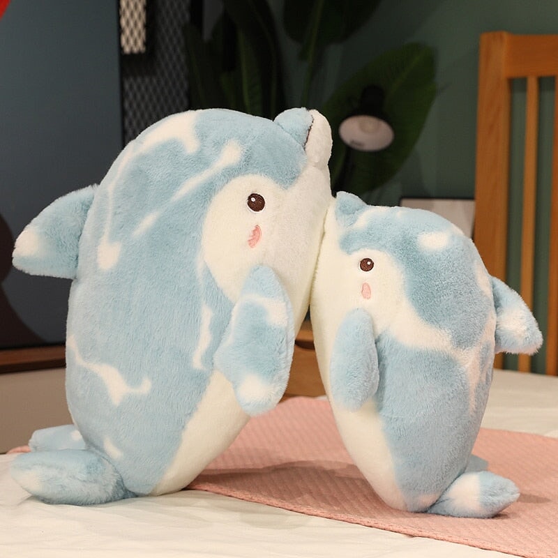 Brigg the Adorable Blue Fluffy Dolphin Plush Toy