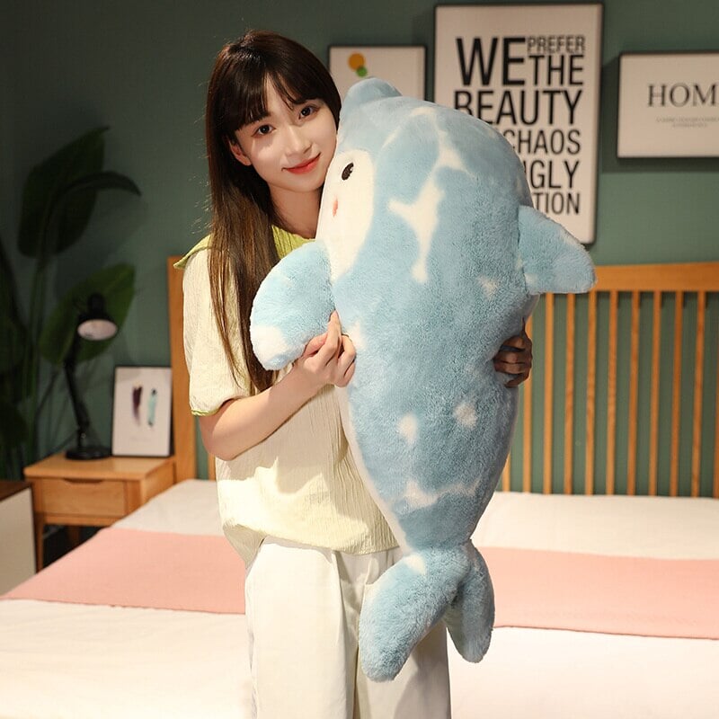 Brigg the Adorable Blue Fluffy Dolphin Plush Toy