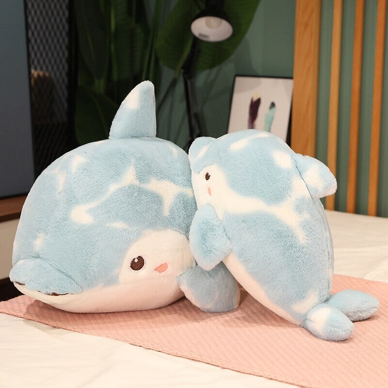 Brigg the Adorable Blue Fluffy Dolphin Plush Toy