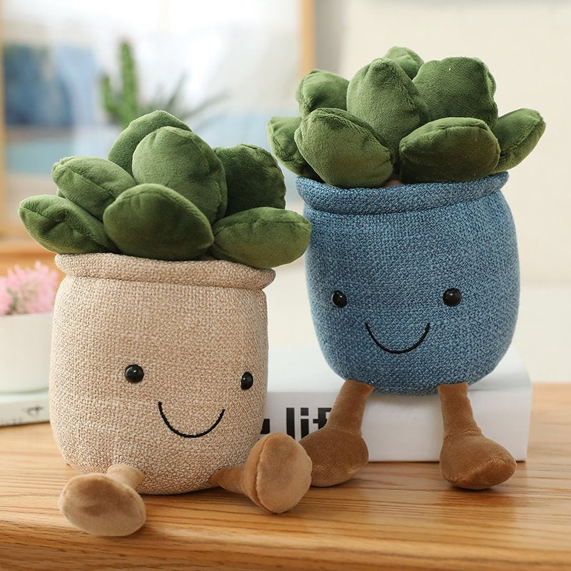 Cozy Plush Buddy Moonstones Flower Pot Companion