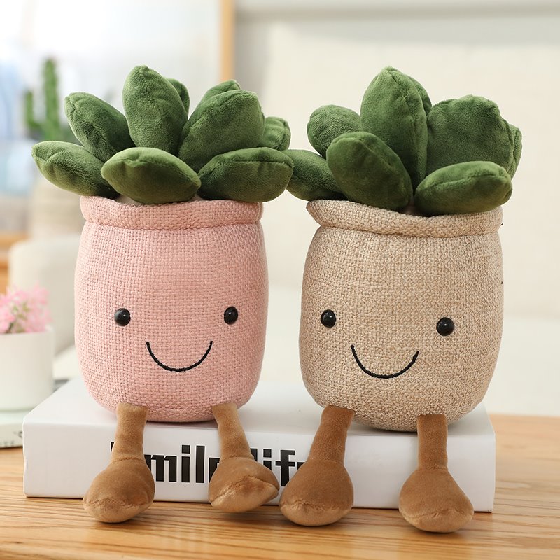 Cozy Plush Buddy Moonstones Flower Pot Companion