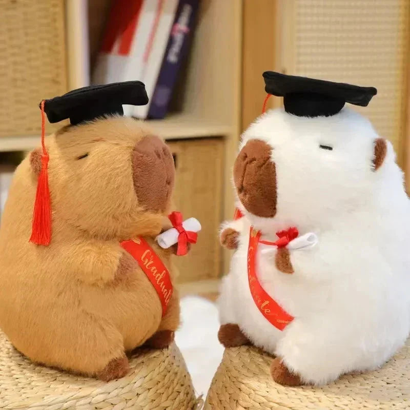 Adorable Capybara Graduation Plush Toys for Celebration!