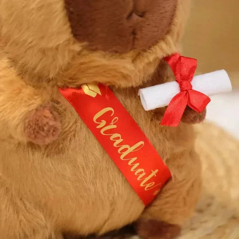 Adorable Capybara Graduation Plush Toys for Celebration!