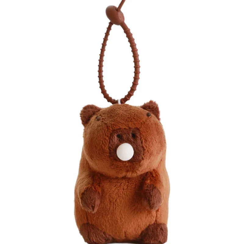 Adorable Capybara Plush Keychain Pendant