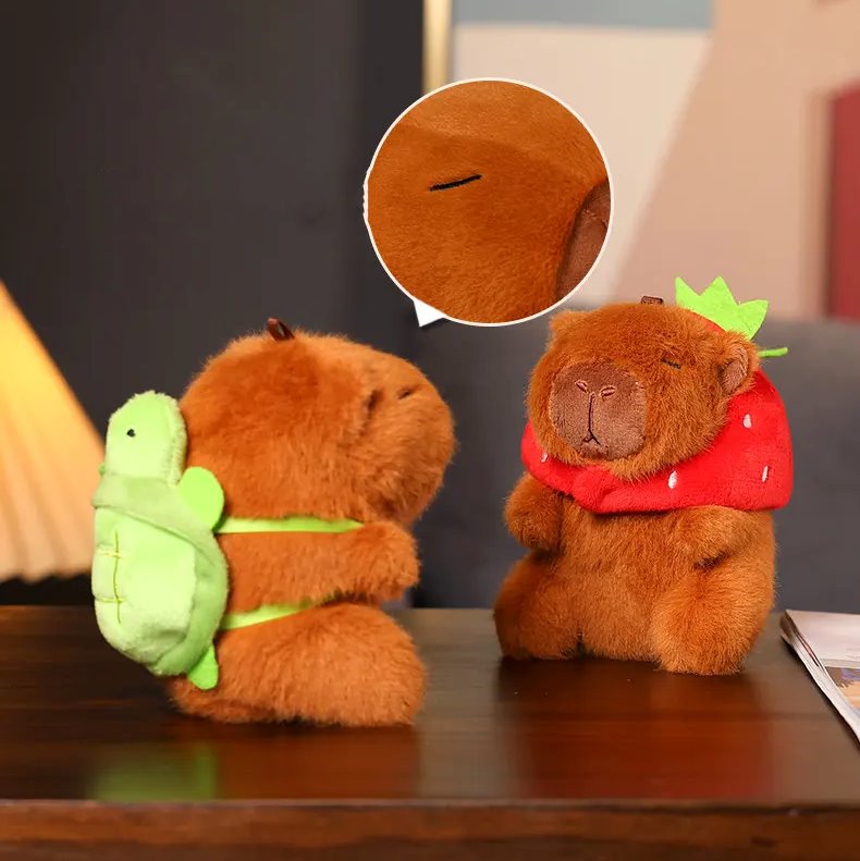 Adorable Capybara Plush Keychain Pendant