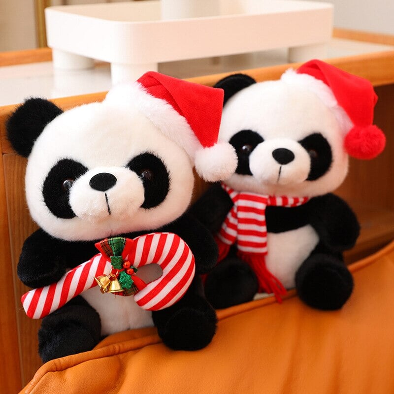 Adorable Santa Panda Holiday Plush Toys