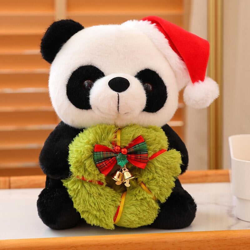Adorable Santa Panda Holiday Plush Toys