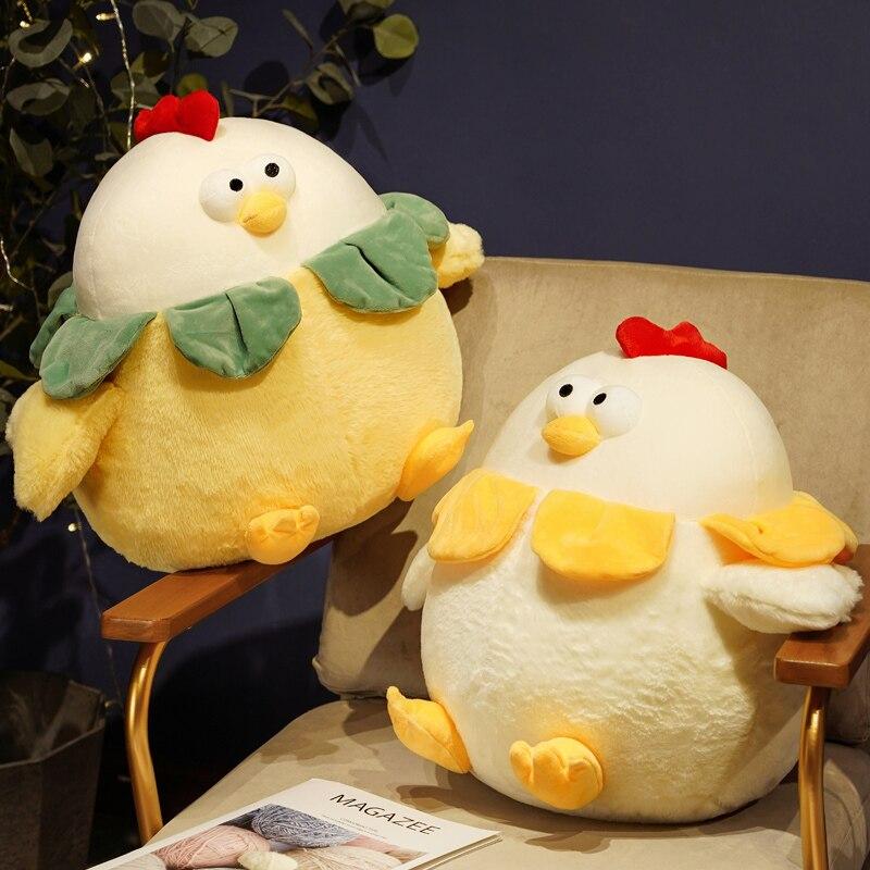 Adorably Chubby Round Chicken Plush Toy
