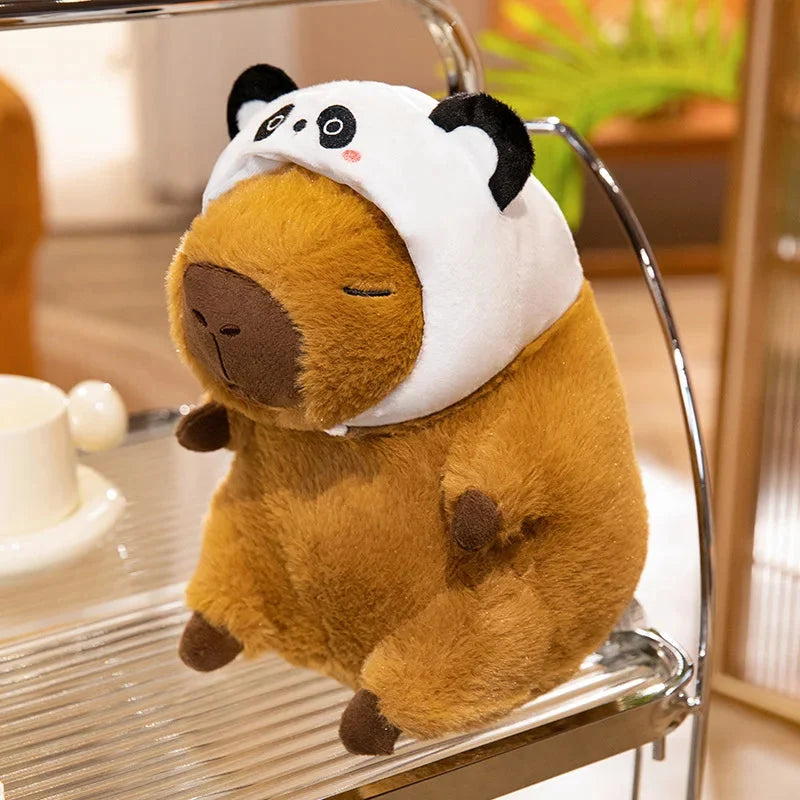 Chunky Kawaii Capybara Plush with Hat