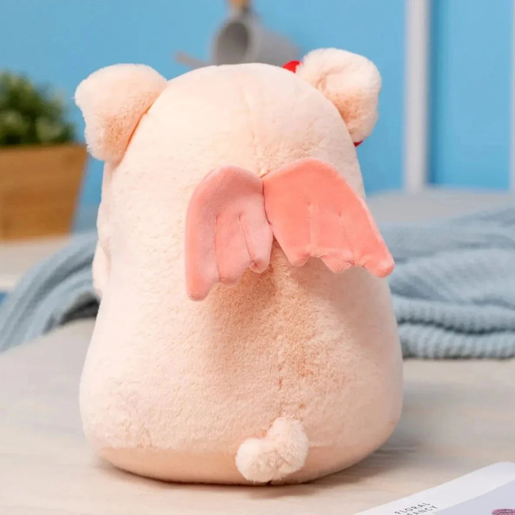 Adorable Chunky Love Heart Piggy Plush Toy