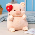 Adorable Chunky Love Heart Piggy Plush Toy