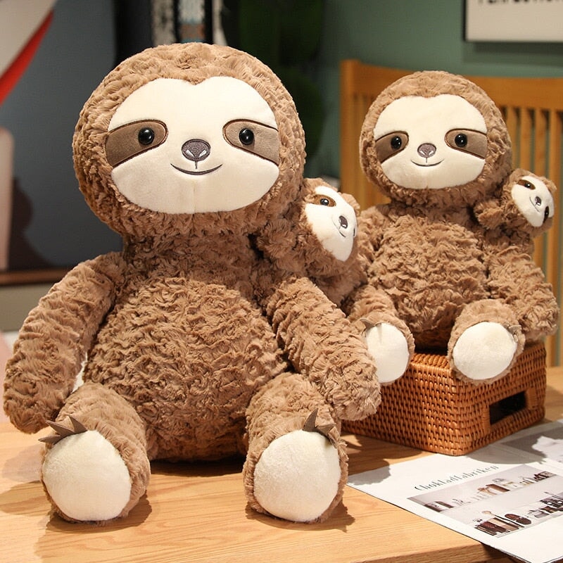 Cocoa & Boo: Adorable Fluffy Sloth Stuffed Animal
