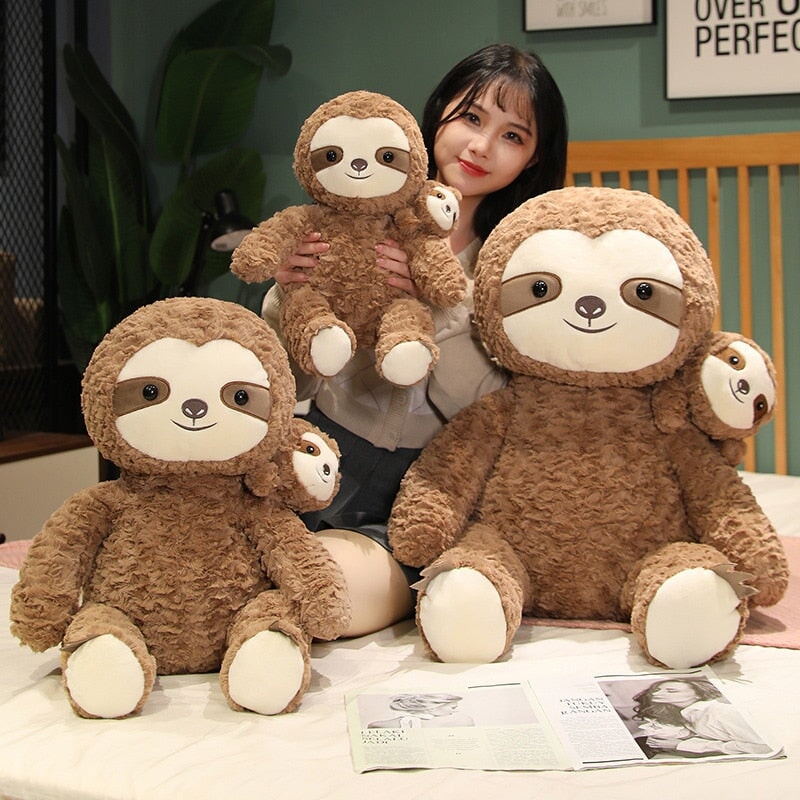 Cocoa & Boo: Adorable Fluffy Sloth Stuffed Animal
