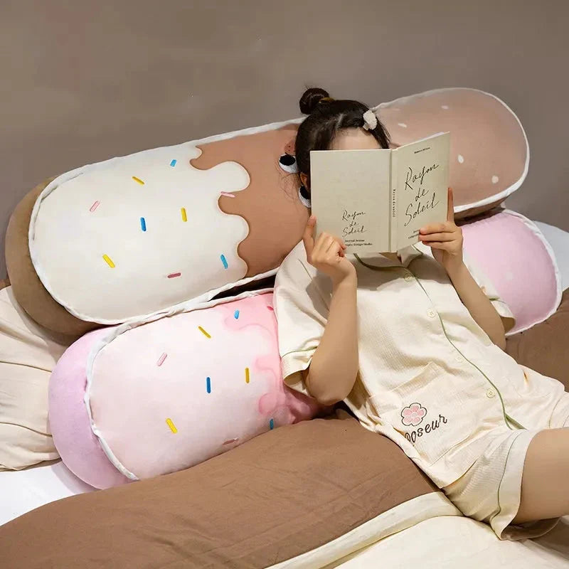 Vibrant Ice Cream Long Plush Pillow Toy