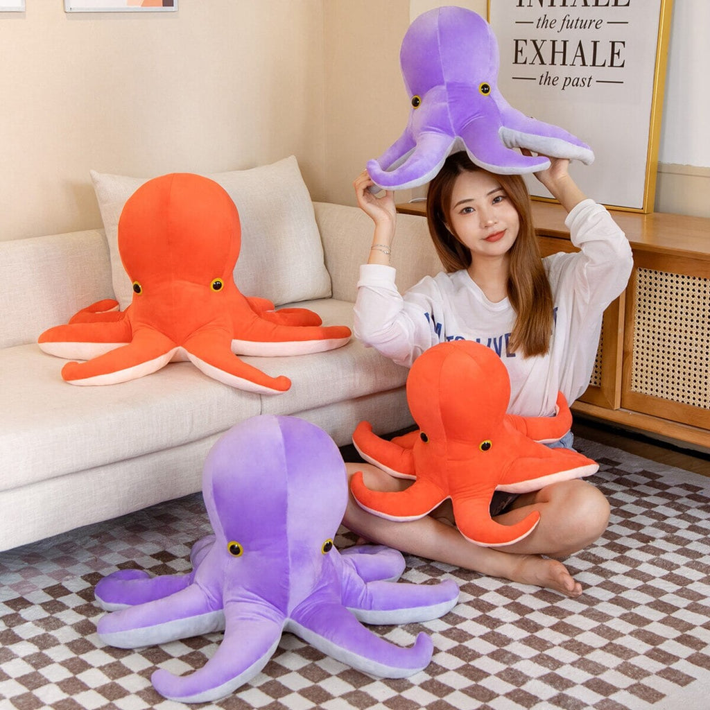 Vibrant Octopus Twins Plush Toy