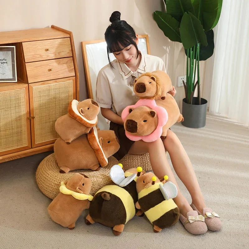 Adorable Laying Capybara Plush Toy for Cosplay Enthusiasts