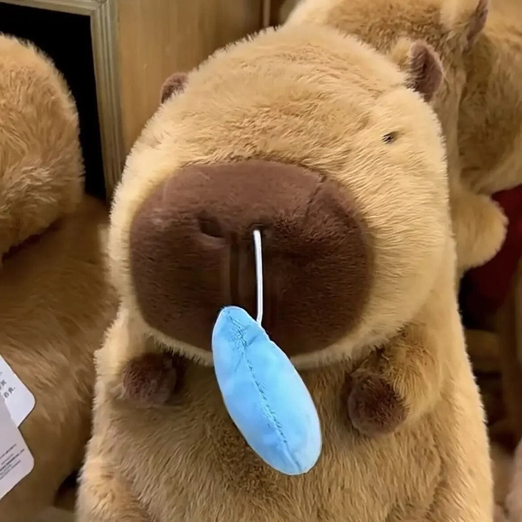 Adorable Capybara Plushie with a Whimsical Runny Nose