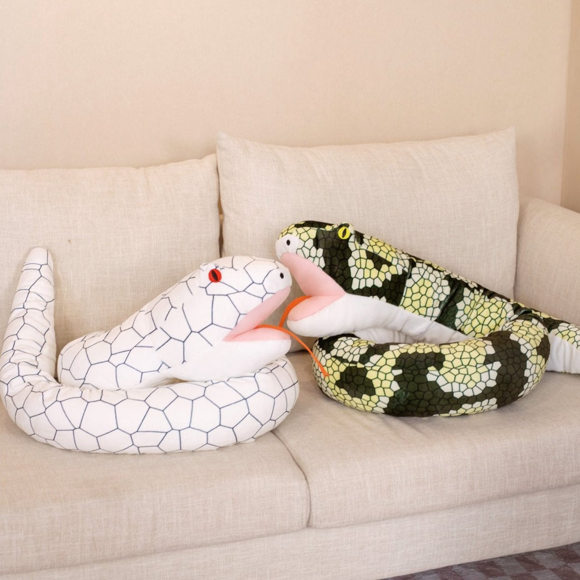 Cuddle Up with Diablo & Ivy: 63" Giant Snake Plushies