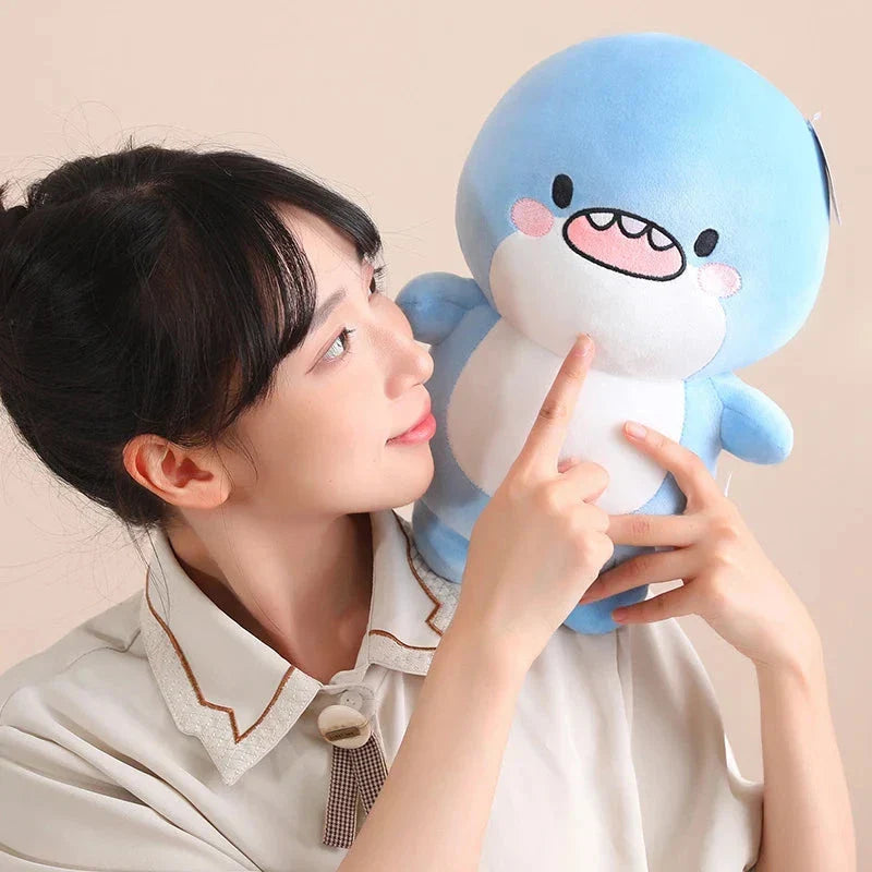 Adorable Fatty Blue Shark Plush Toy - The Ultimate Cuddle Buddy!