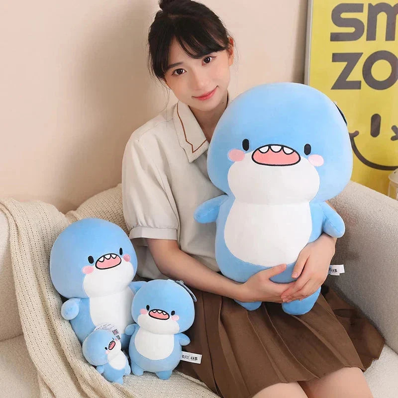 Adorable Fatty Blue Shark Plush Toy - The Ultimate Cuddle Buddy!
