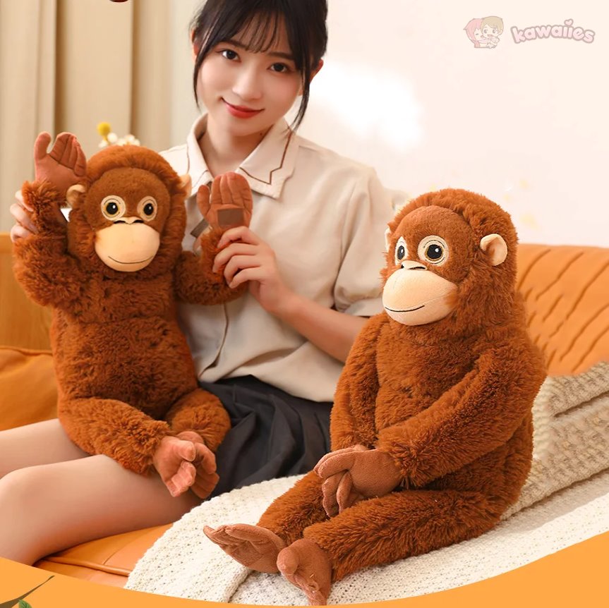 Adorable Fluffy Baby Orangutan Plush Toy