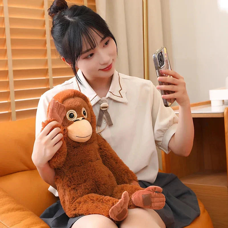 Adorable Fluffy Baby Orangutan Plush Toy