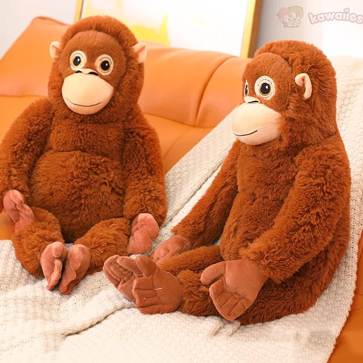 Adorable Fluffy Baby Orangutan Plush Toy