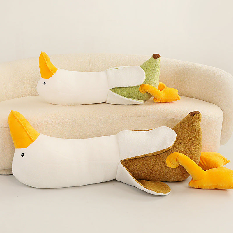 Cuddly Fluffy Banana Duck Plush Toy
