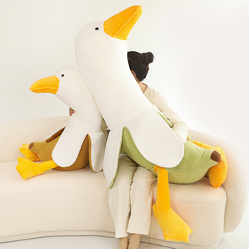 Cuddly Fluffy Banana Duck Plush Toy
