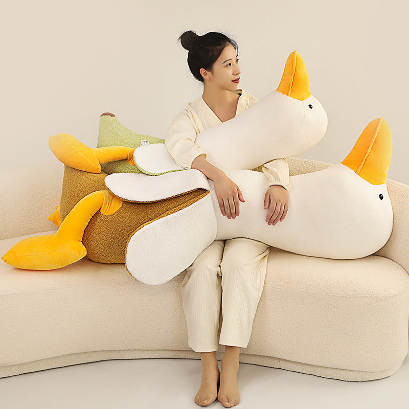 Cuddly Fluffy Banana Duck Plush Toy